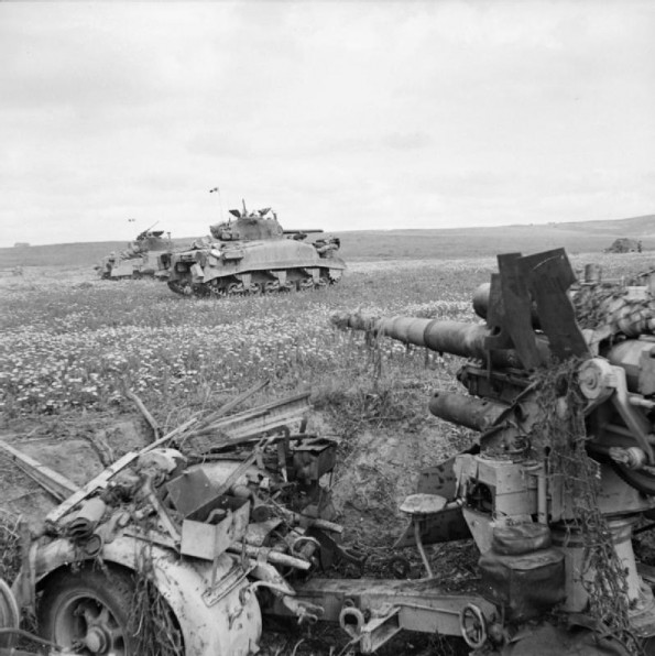 Sherman Tanks Advance