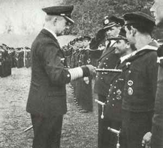 Admiral Donitz with Members of a U-boat Crew