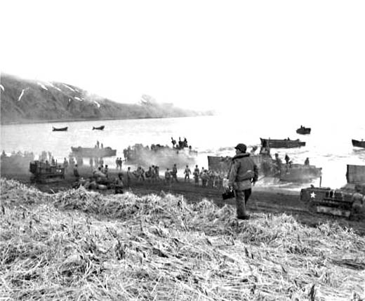 Landing Men and Supplies on Attu, June 19, 1943