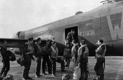 Lancaster Crew Board for Raid to Friedrichshafen