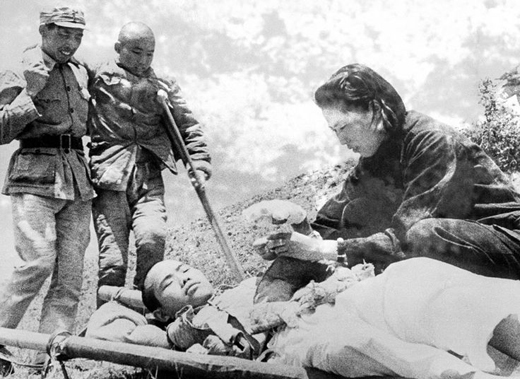 Chinese Soldier Receives Treatment