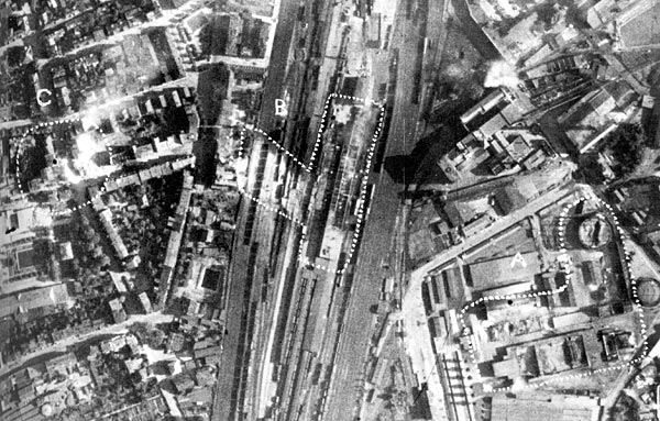 Aerial View of Damage in Münster