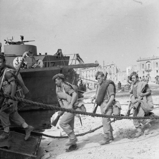 British Troops Boarding Landing Craft