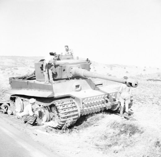 Examining a Tiger Tank