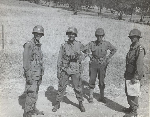 Maj-Gen Ridgway and Staff near Ribera, Sicily