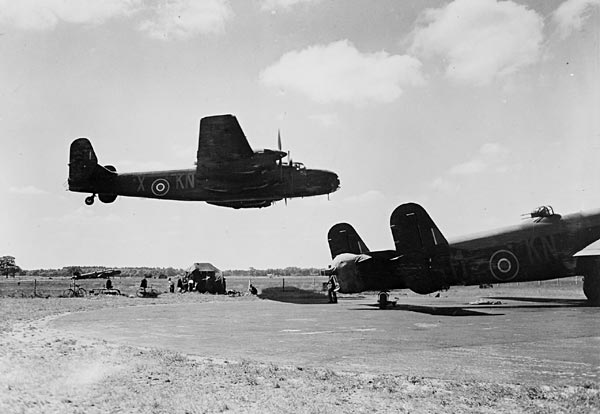 crew take time to enjoy flying a Halifax