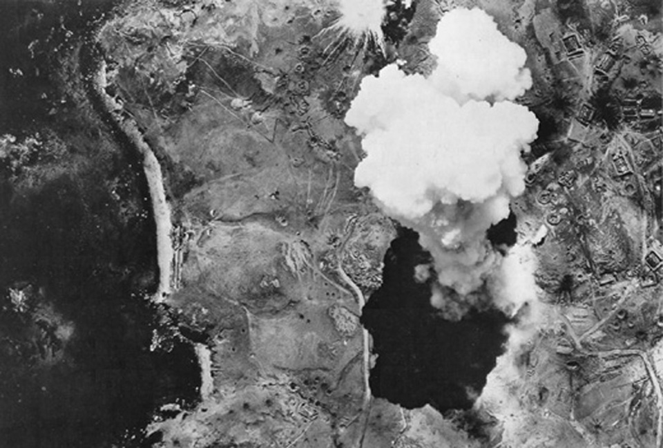 Bombs Dropping on Kiska