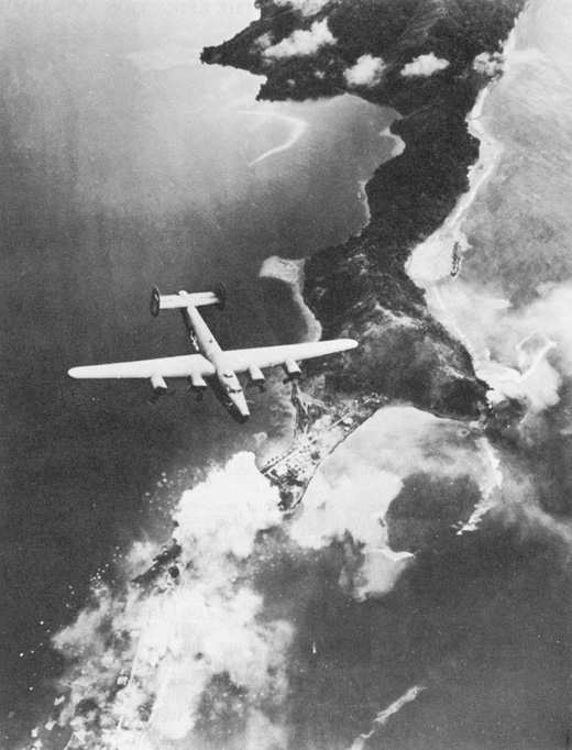 B-24 over Salamaua