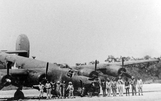 Crash landed B-24 Liberator