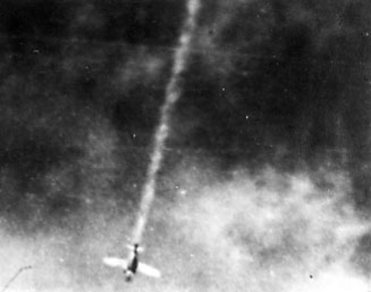 FW-190 Shot Down in Flames