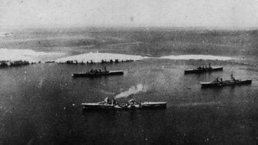 Italian cruisers off St Pauls Island