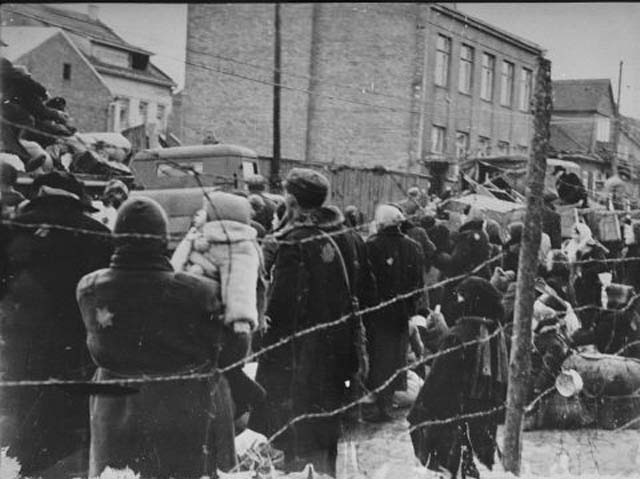 Jews in the Kovno Ghetto Assembled for Deportation