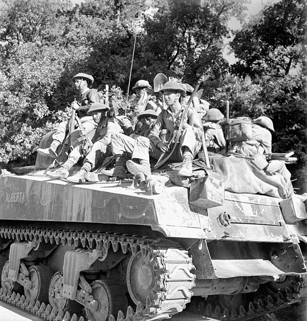 A Sherman tank of 'A' Squadron