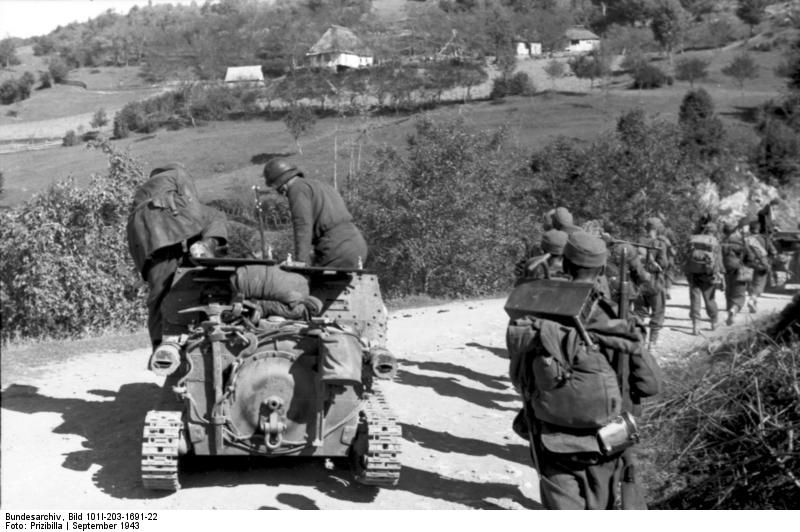 An Italian L3/35 in Albania