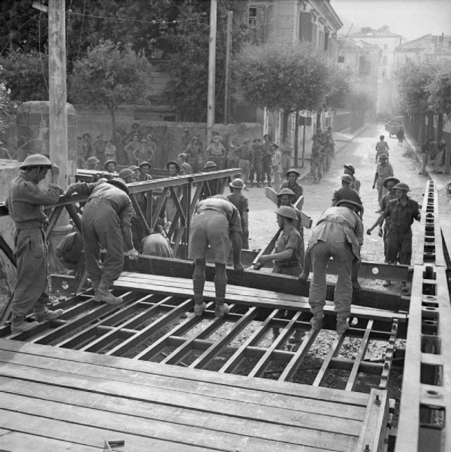 Royal Engineers Constructing a Bridge