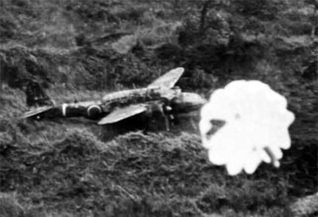 Parafrag Bomb Falls near Ki-48 Lily