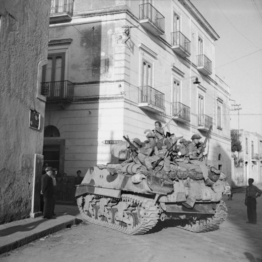 Sherman Tank Carrying Troops