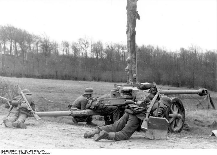 German Gunners with Anti-Tank Cannon