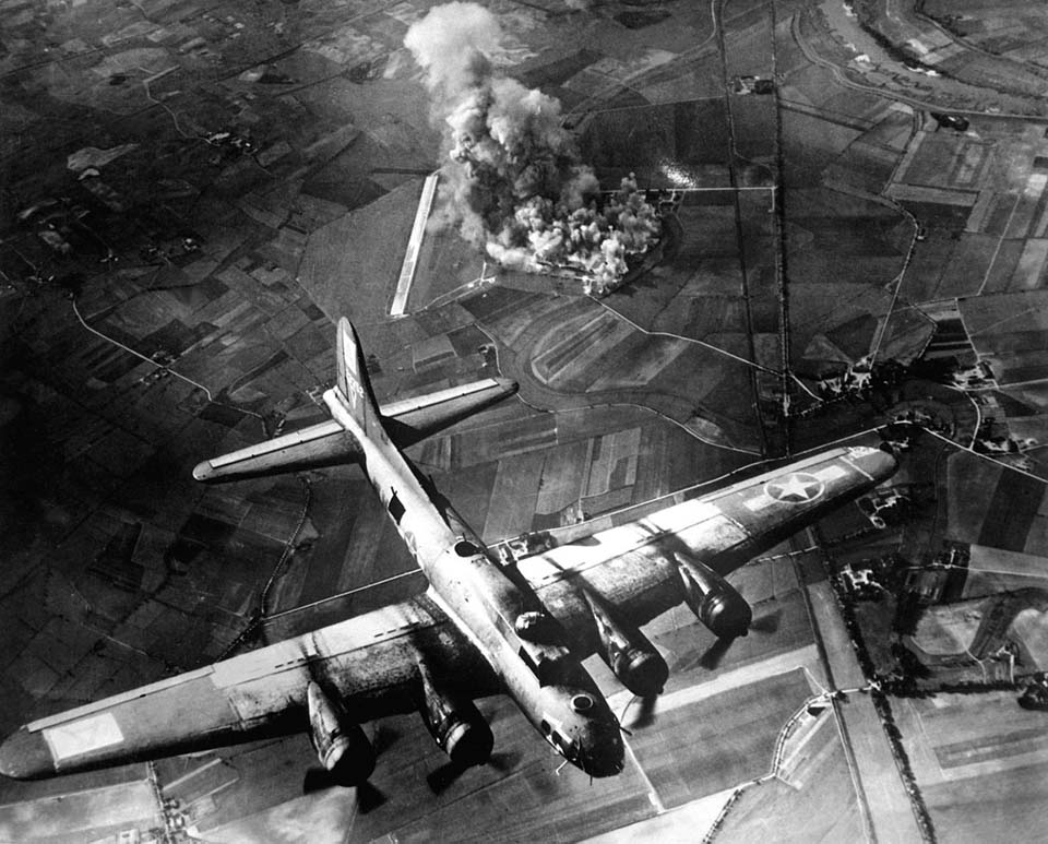 B-17F over Marienburg, Germany