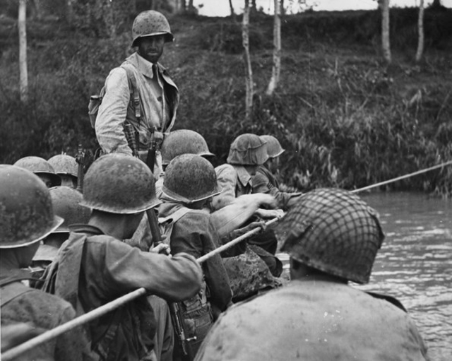 Americans Cross the Volturno River