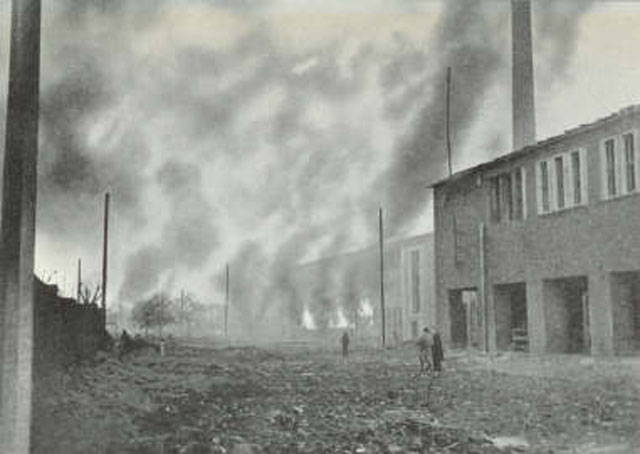 Kugelfischer factory on fire