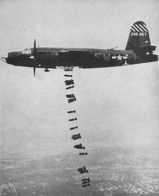 B-26 Bombs Nazi Installation