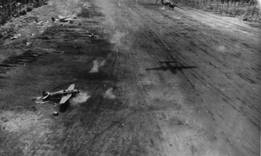 B-25 strafer over Boram Airfield