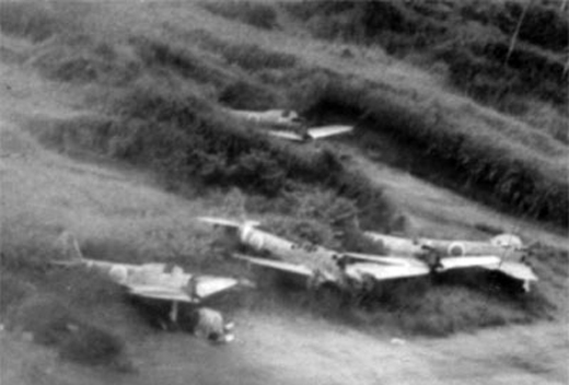 Vunakanau Airfield with Japanese Aircraft