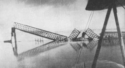 Railway Bridge across the Dnieper Destroyed