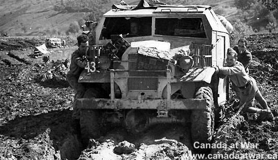 Canadian Artillery Battery in the Mud