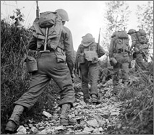 Soldiers on a Rocky Trail in Italy