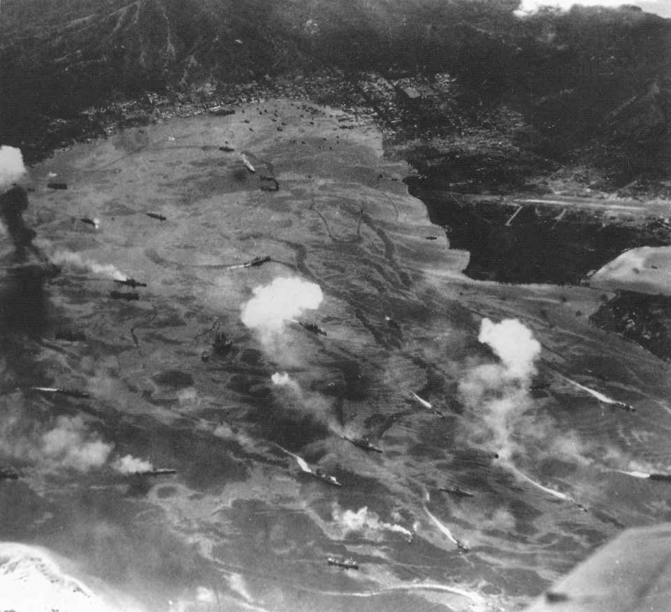 Japanese Ships Under Attack at Rabaul