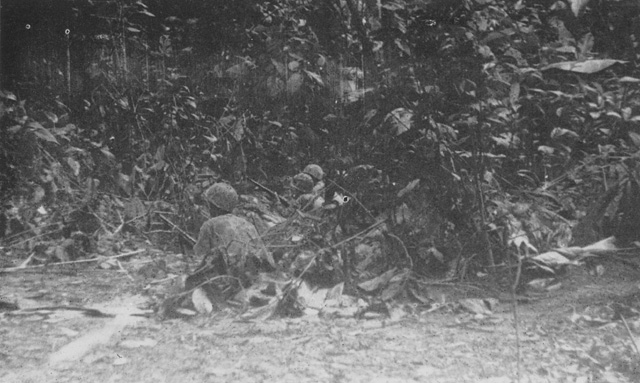 Marines During Piva Road-Block Action