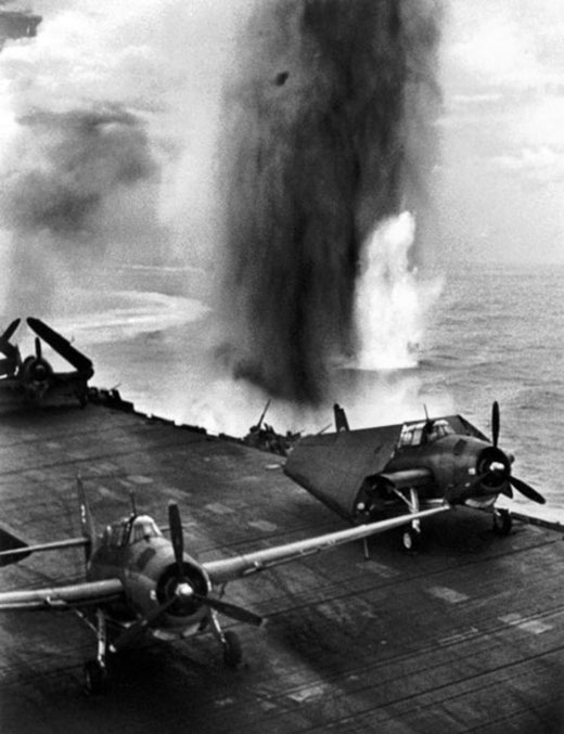 Near Miss on a Carrier