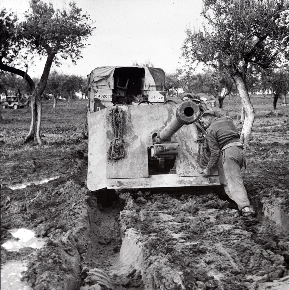 Anti-Tank Gun Moving into Position