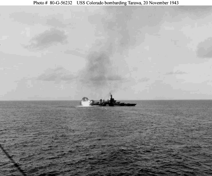 USS <i>Colorado</i> Bombarding Tarawa