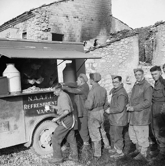 Artillery Soldiers at Refreshment Van