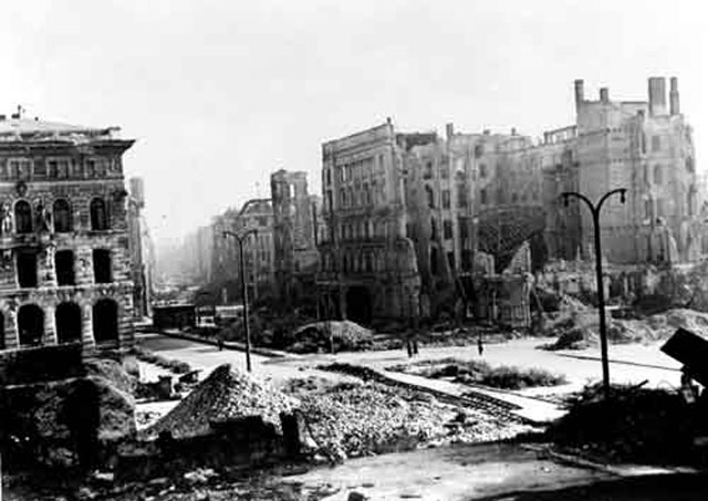 Hotel Kaiserhof Destroyed during Raid on Berlin