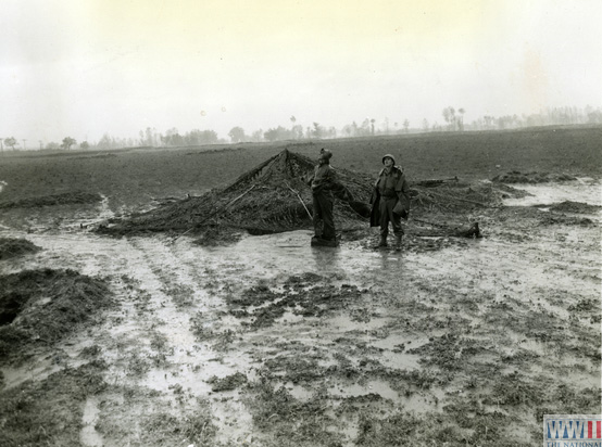 Muddy, Rain Soaked Field in Italy