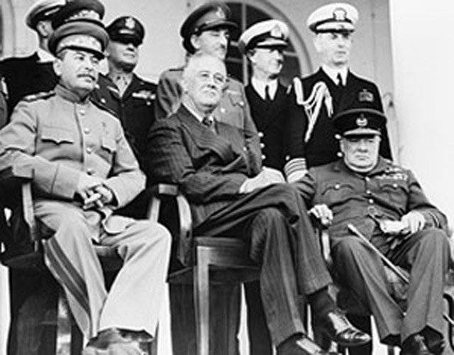 Roosevelt, Stalin and Churchill in Tehran