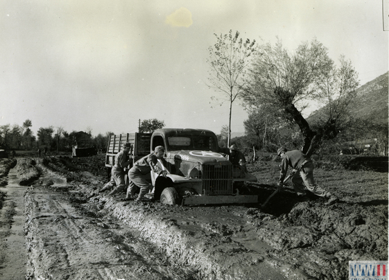 US Army Truck Stuck in Mud