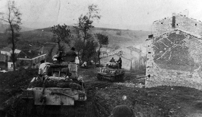 New Zealand Tanks Approaching Guardiagrele