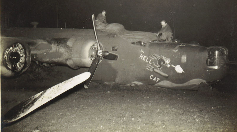 B-24 in Landing Accident