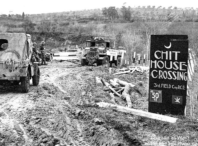 Canadian Engineers Construct Bridge over the Moro River