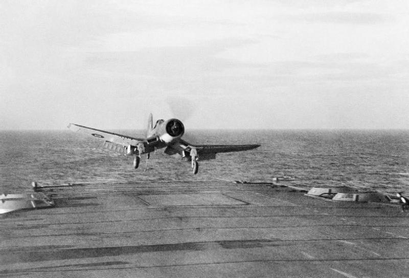 Corsair Landing Aboard the <i>Illustrious</i>