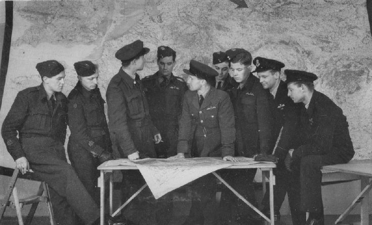 626 Squadron Pilots Being Briefed