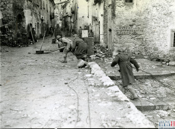 French Troops Taking Cover