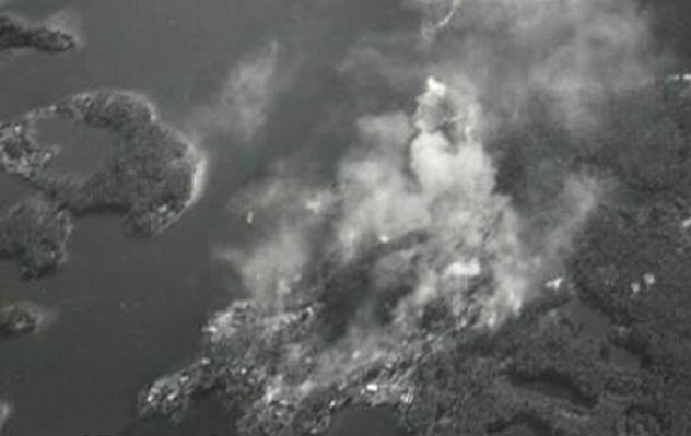 American bombers hit Madang Harbor