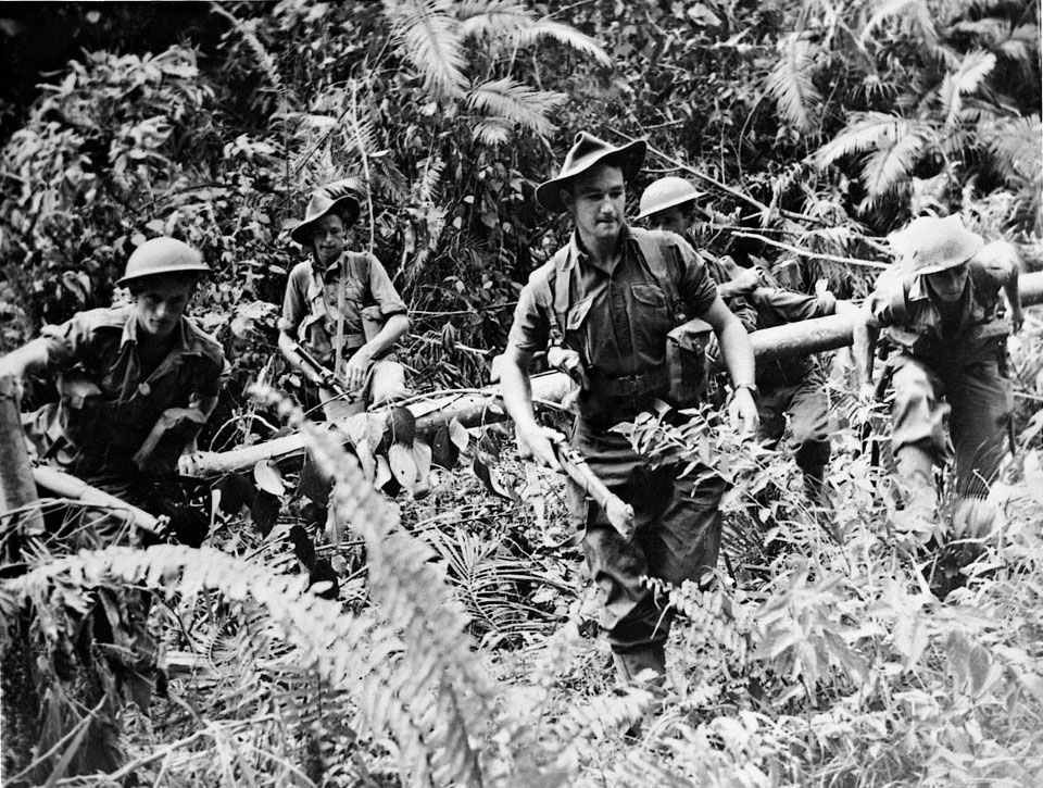 Australian Troops in Typical Jungle Terrain