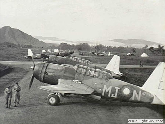 a Vultee Vengeance dive-bomber